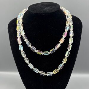 Stunning Czech Aurora Borealis Crystal Necklace JP286